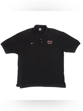 Vintage Y2K Nike Bowling Green State 100% cotton black orange polo shirt men XXL